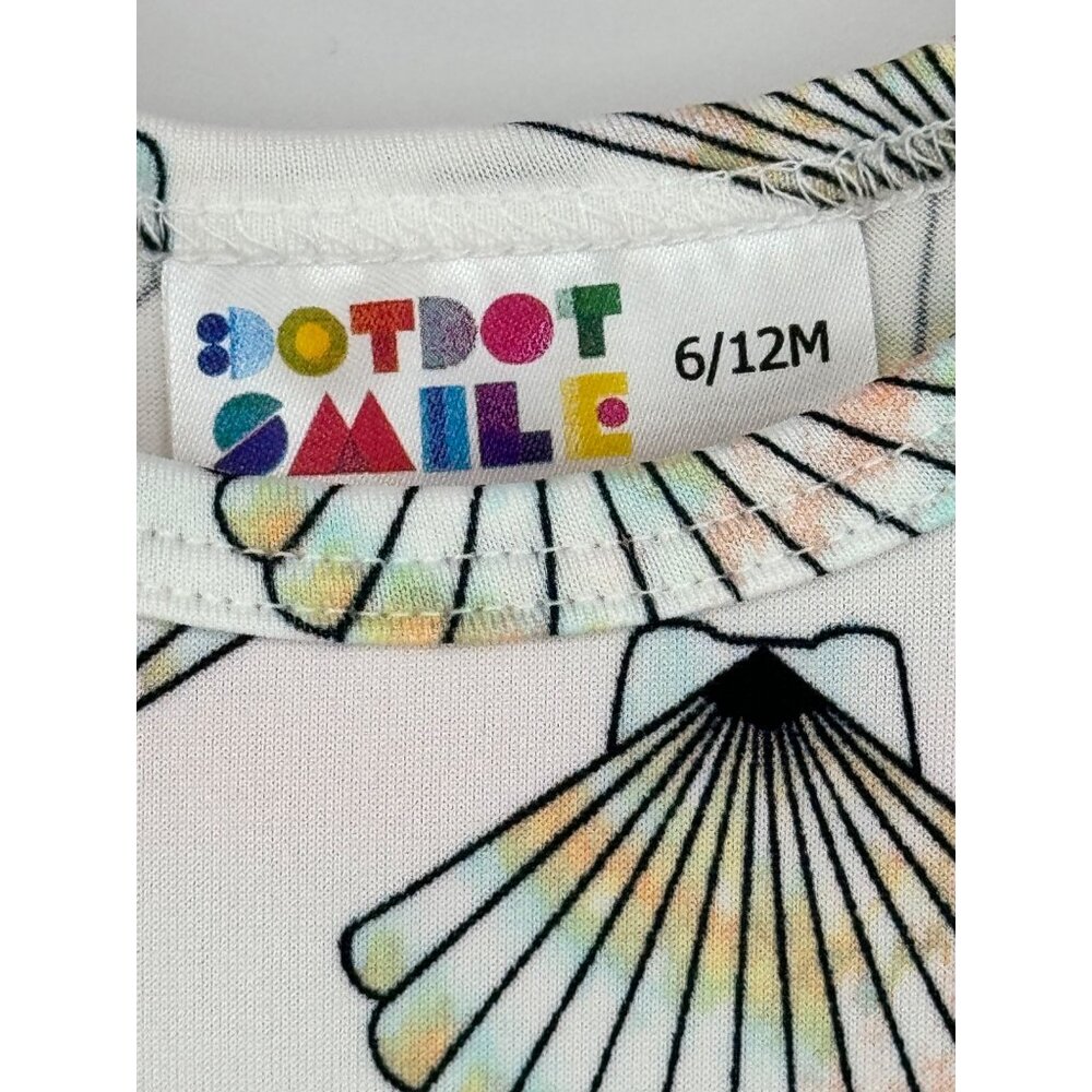Dotdotsmile Girls Dress Size 6/12 Months White with Seashells New With Tags - Picture 3 of 5